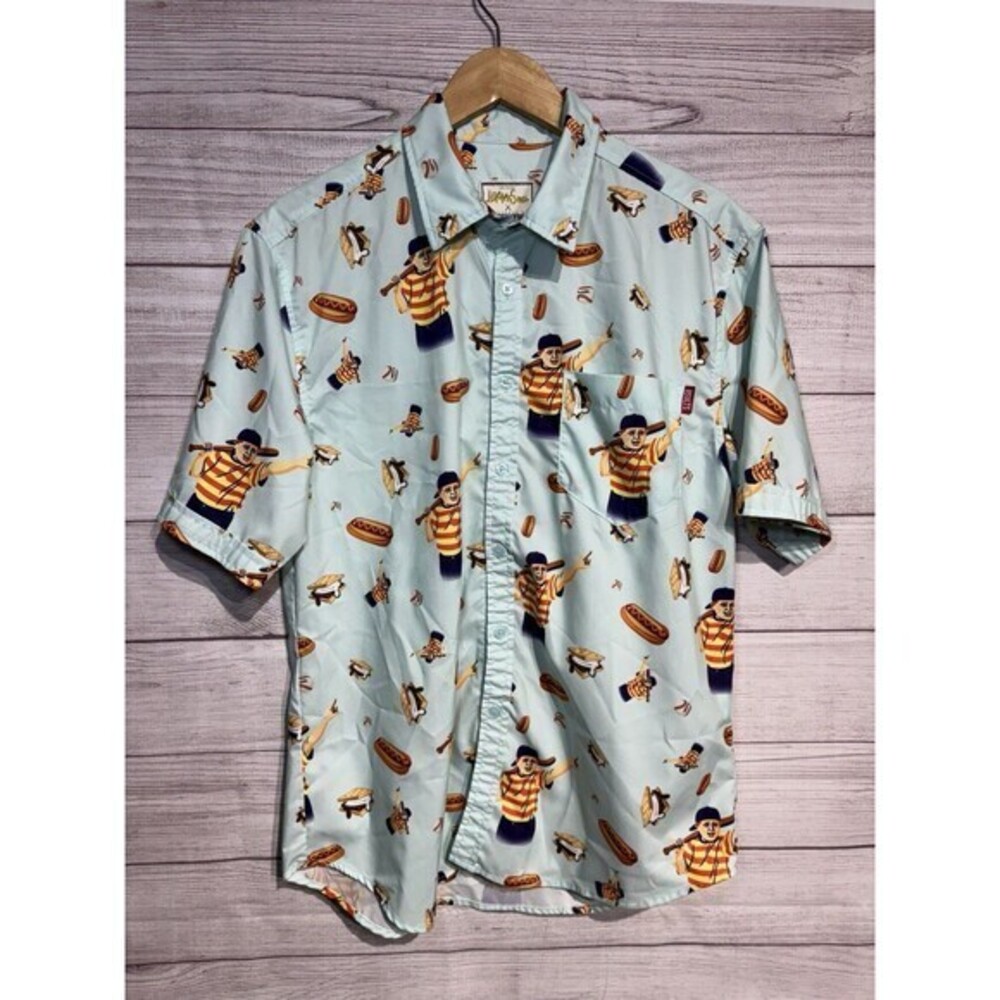 RSVLTS x The Sandlot Great Hambino Short Sleeve Button Up Shirt Men's MEDIUM